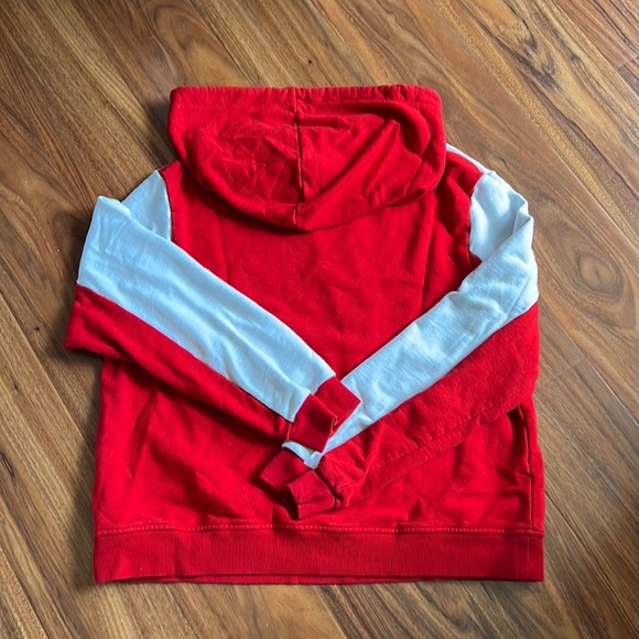 Hunter- Colab Hoodie in Red and White - Picture 3 of 3